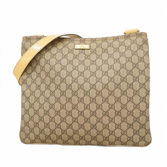 GUCCI Handbags - Gucci GG Supreme Shoulder Bag 201446 Beige, Cream Yellow, and Champagne for W...